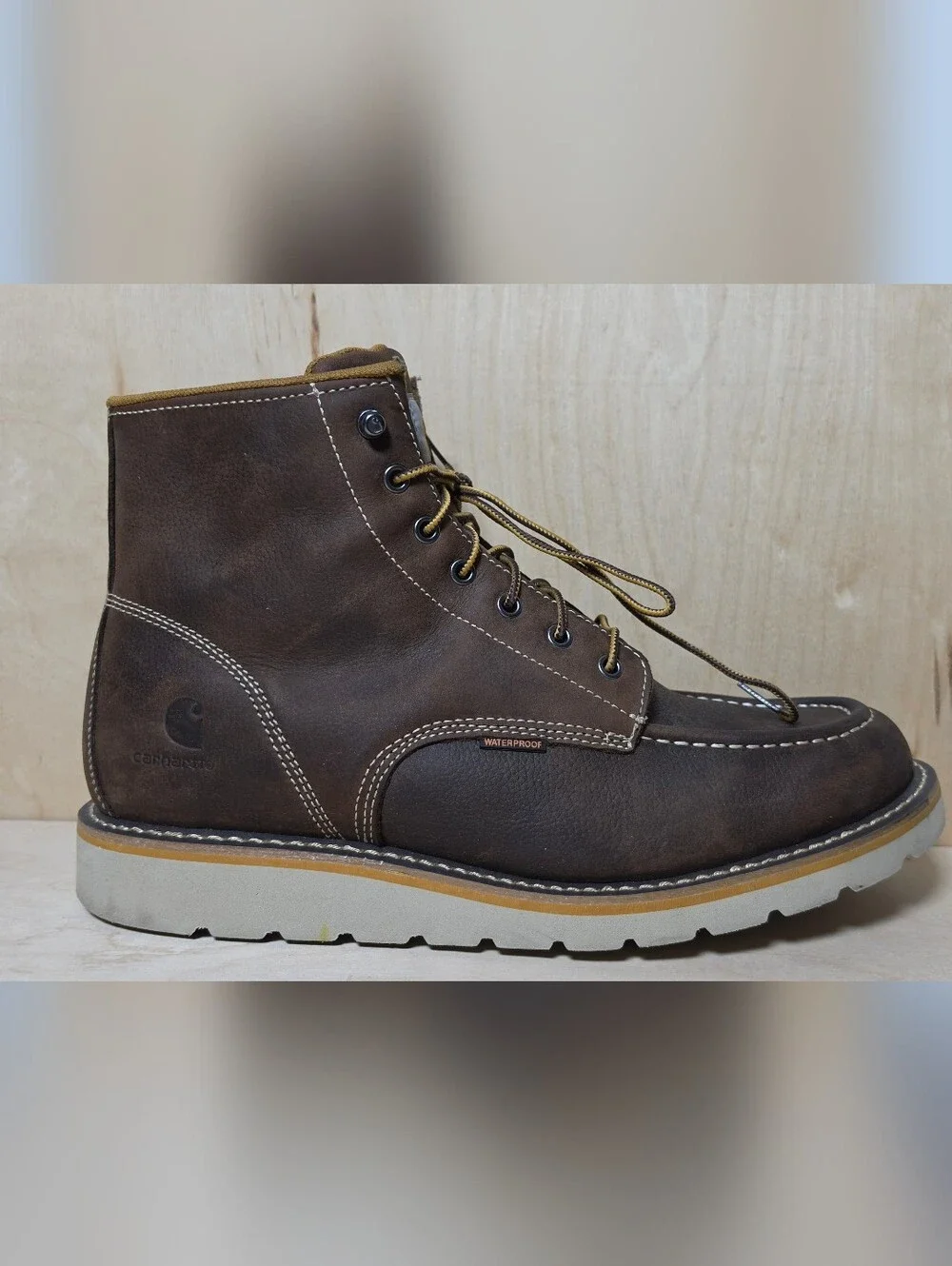 Carhartt Men's Waterproof 6-Inch Moc Toe Wedge Work Boots (Style CMW6095)